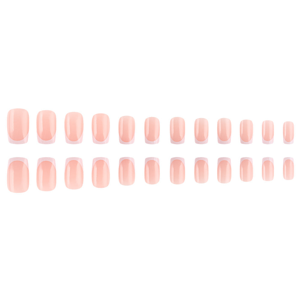 Elegante French Tip Druck-Nägel Karnz