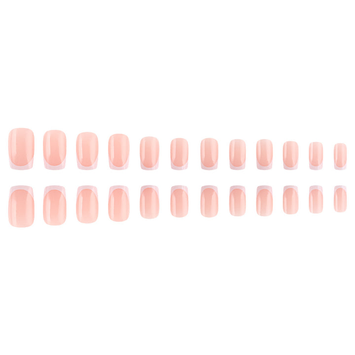 Elegante French Tip Druck-Nägel Karnz