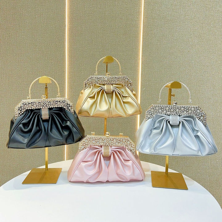 Luxuriöse Satin-Abendhandtasche