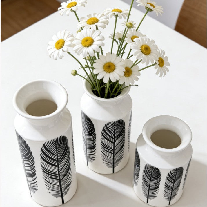 Dekorative Feder Druck Vase Karnz