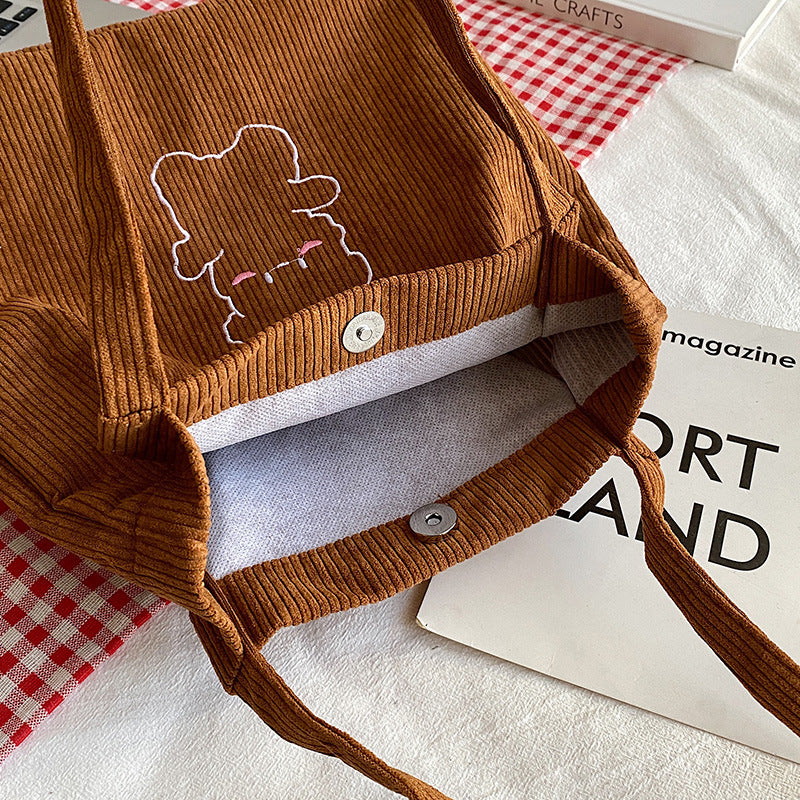 Süßer Cartoon Bär Canvas Tasche