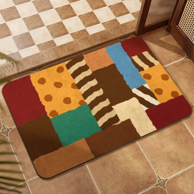 Buntes Patchwork-Design Bodenmatte Karnz