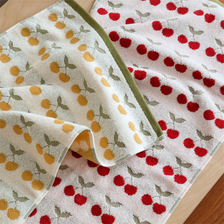 Weiches Jacquard-Gästetuch mit Kirschmuster Karnz