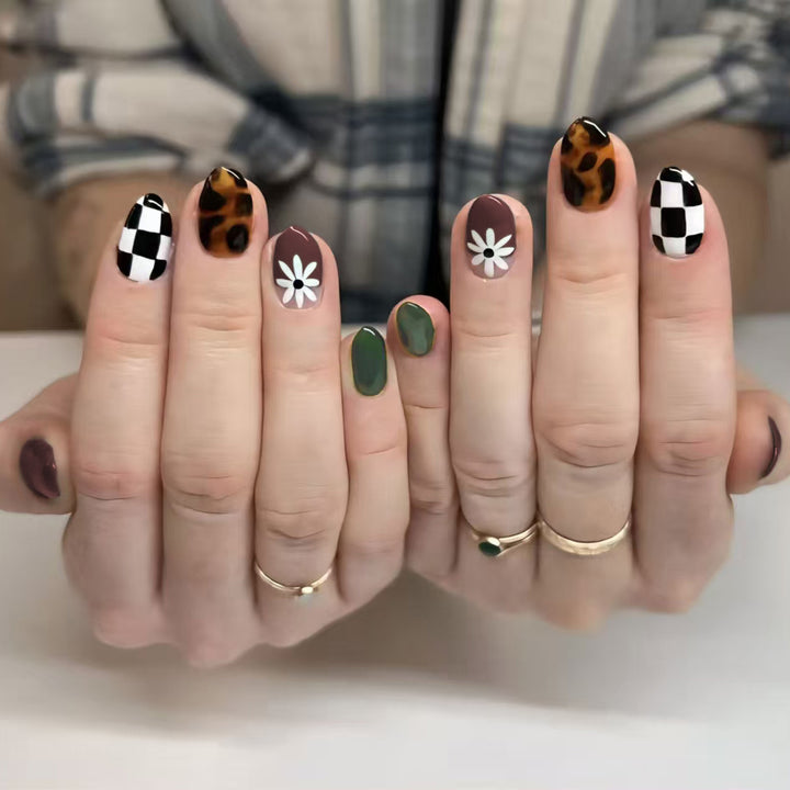 Künstlerisches gemischtes Muster Nagelkunst Set