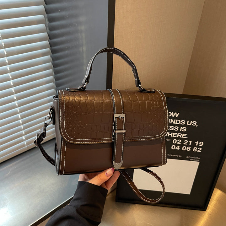 Elegante Krokodilmuster-Handtasche