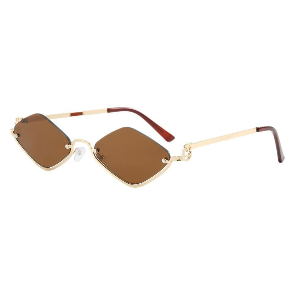 Damen modische quadratische Sonnenbrille mit luxuriösem Metallrahmen Karnz