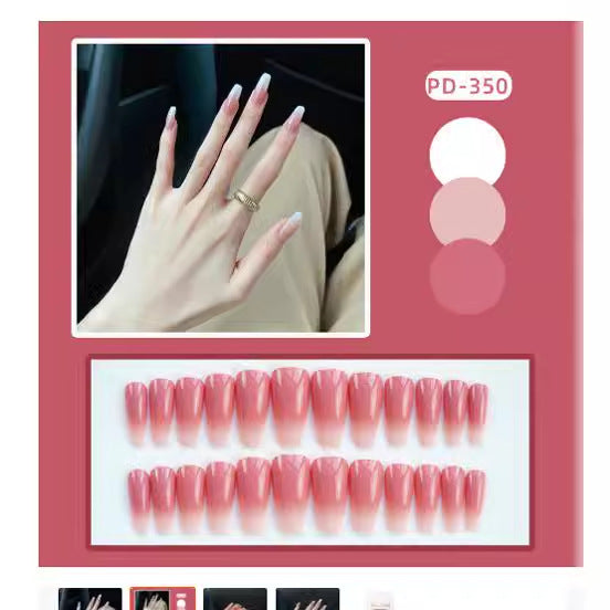 Elegante Gradient Press-On-Nagelspitzen Karnz