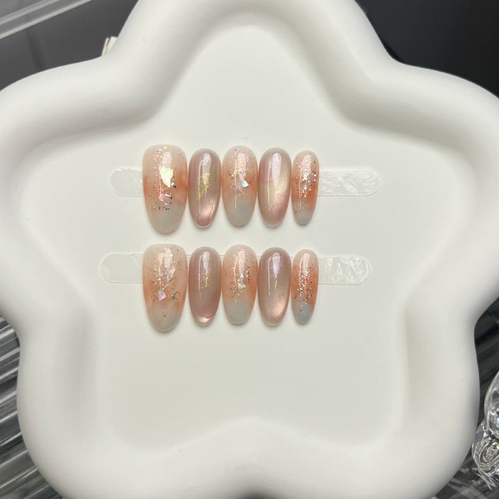 Premium Glitter Press-On Nagelset