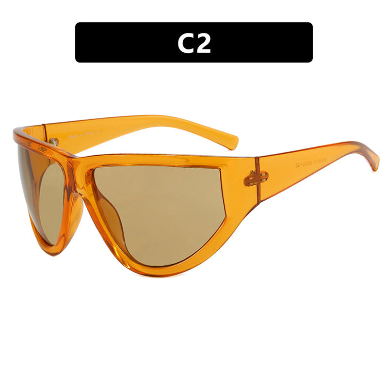 Damen futuristische Sonnenbrille mit sportlichem Design und flexiblen Gläsern Karnz