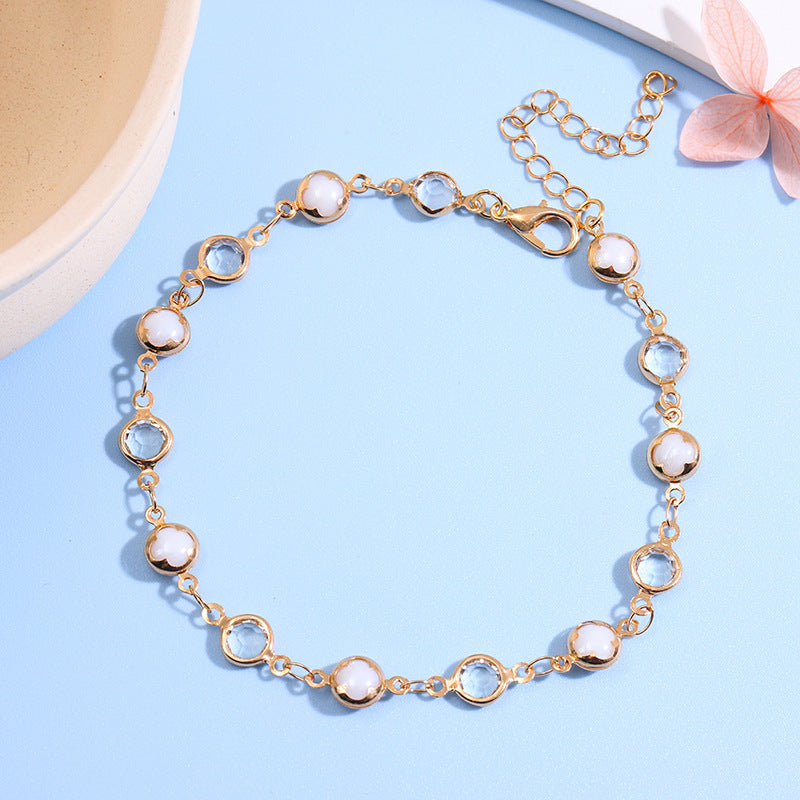 Dekorative Edelstein Fußkette Karnz