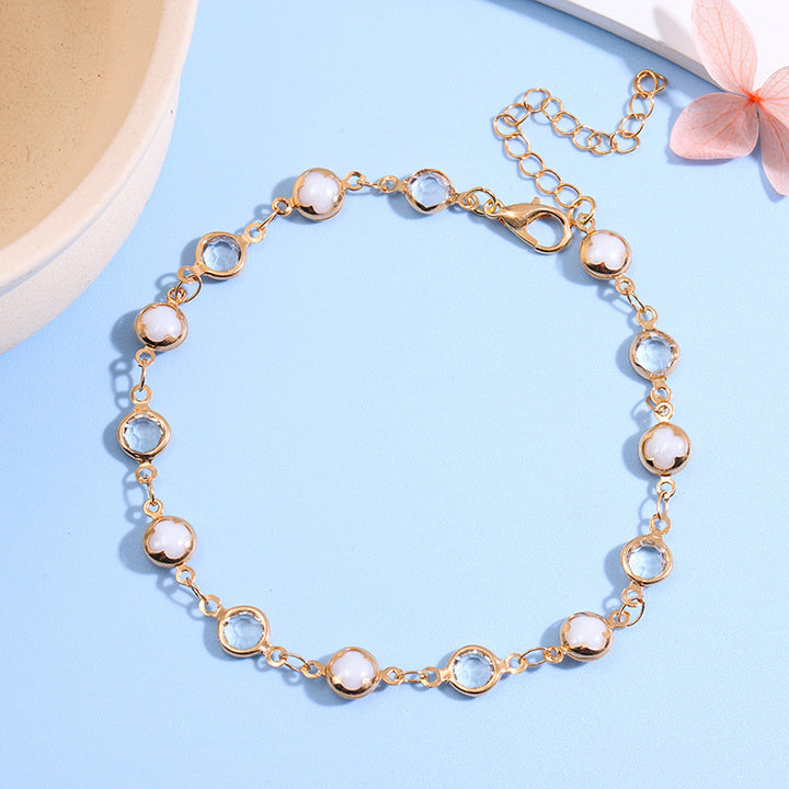 Dekorative Edelstein Fußkette Karnz