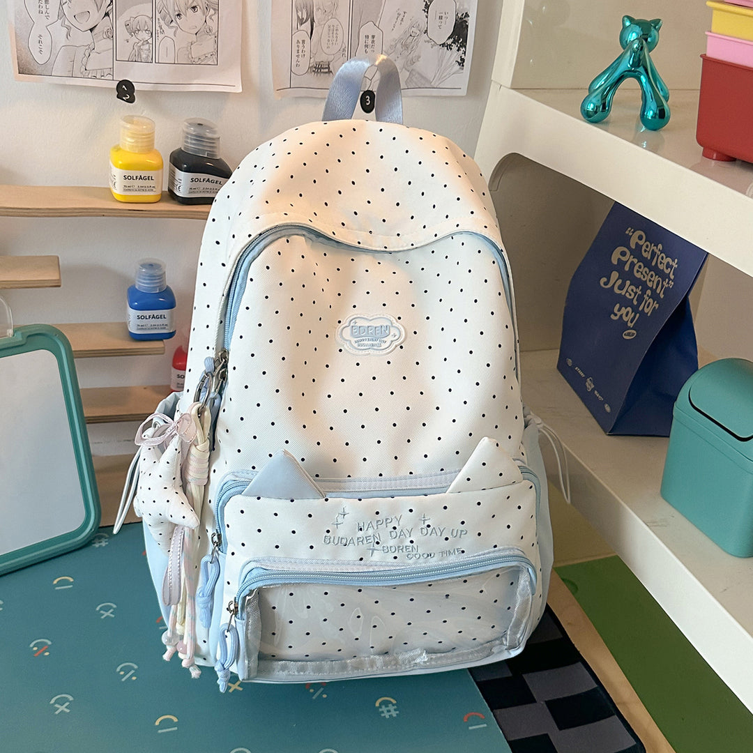 Süßes Polka Dot Design Rucksack Karnz