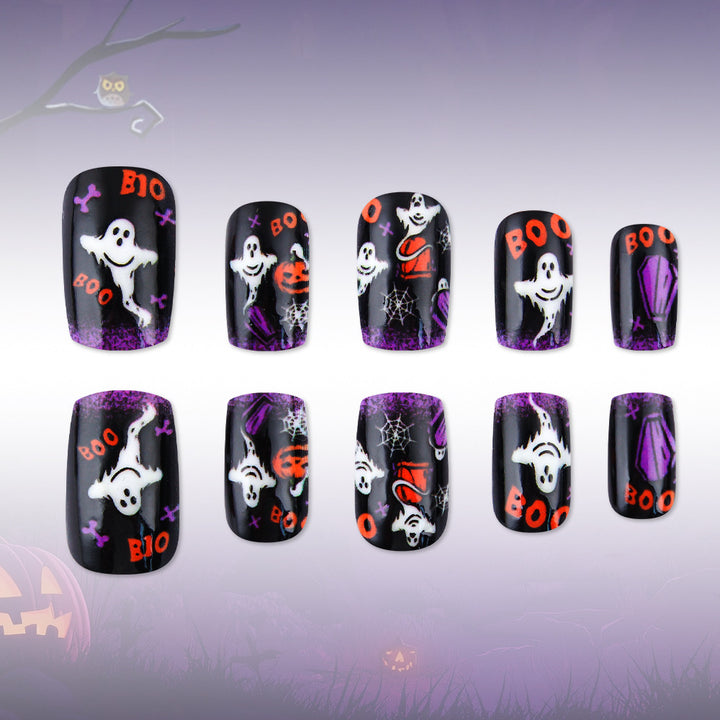 Spaßiges Halloween-Themen Press-On Nagelkunst Set Karnz
