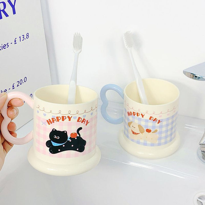 Keramiktasse mit Verspieltem Welpenmotiv Karnz