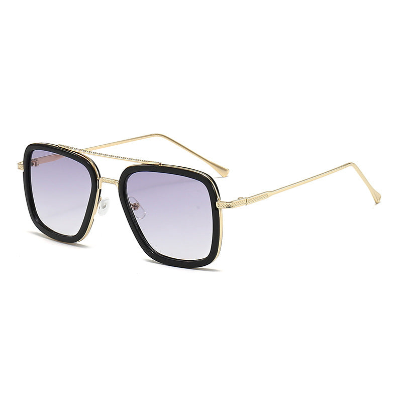 Damen modische quadratische Sonnenbrille mit metallischen Details Karnz
