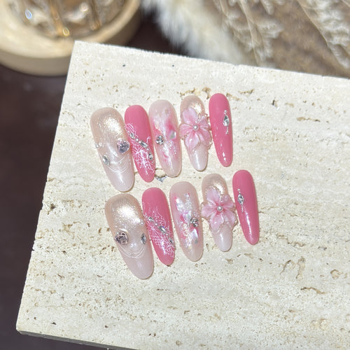 Blumen Design Press-On Nagelkunst Set