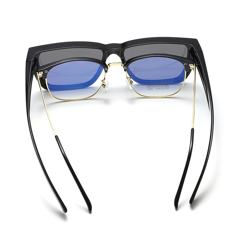 Damen moderne quadratische Sonnenbrille mit robustem Rahmen Karnz