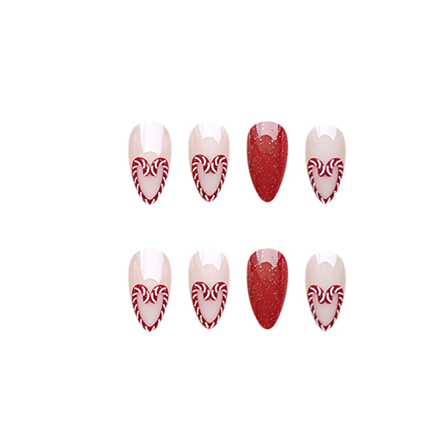 Festliches Zuckerstangen-Nagelkunst-Set