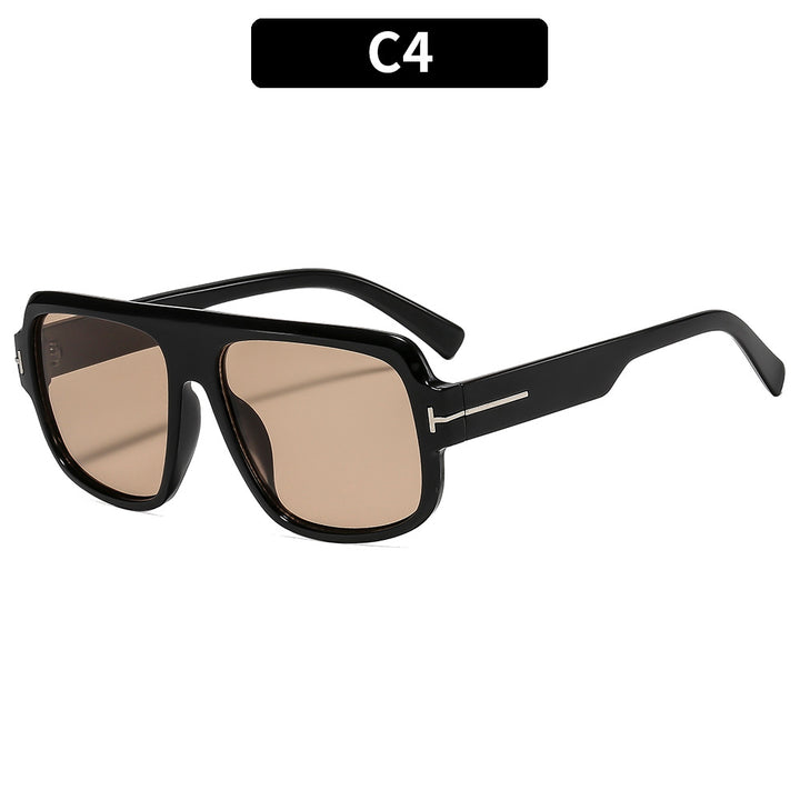 Übergroße rechteckige Sonnenbrille