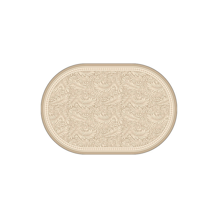Eleganter Blättermuster-Teppich