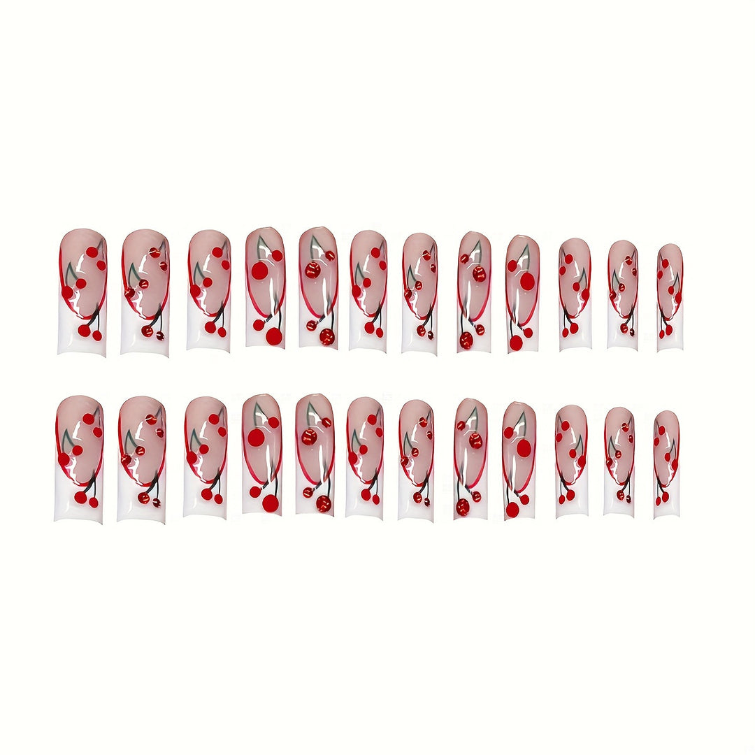 Kreative Kirschblüten Nagelkunst Verlängerungen Karnz