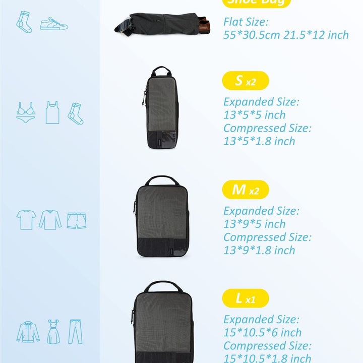 Unisex praktische Aufbewahrungstaschen Set Karnz