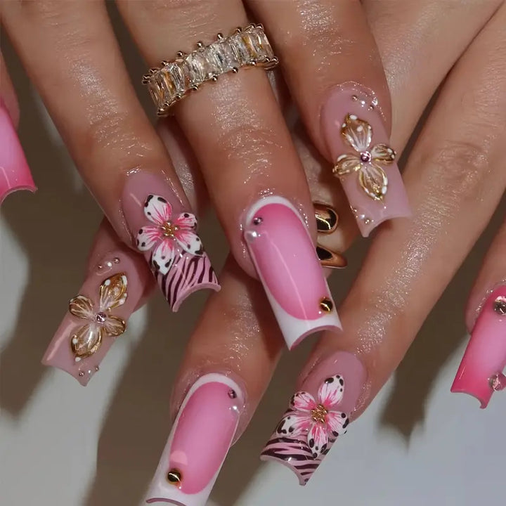 Floral Design Acryl Nagelkunst Karnz
