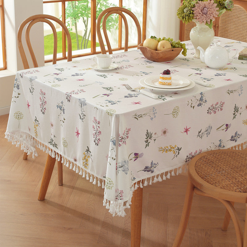 Dekorative Florale Rüschen Tischdecke