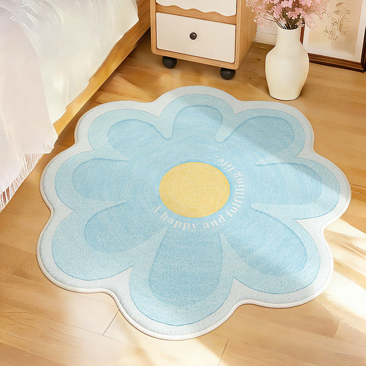 Blumenförmiger dekorativer Teppich