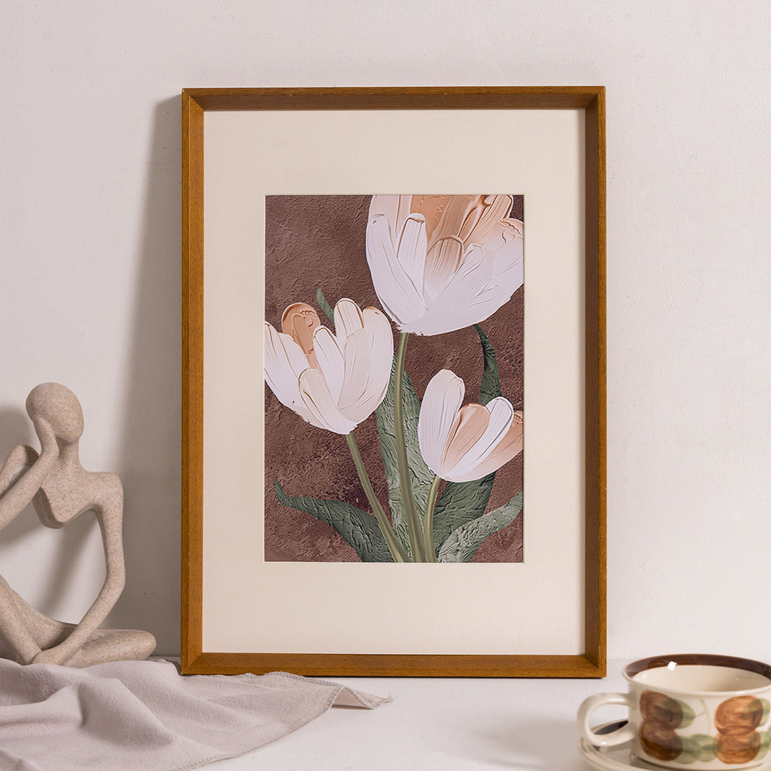 Künstlerischer Floralprint Wanddekorrahmen für Zuhause