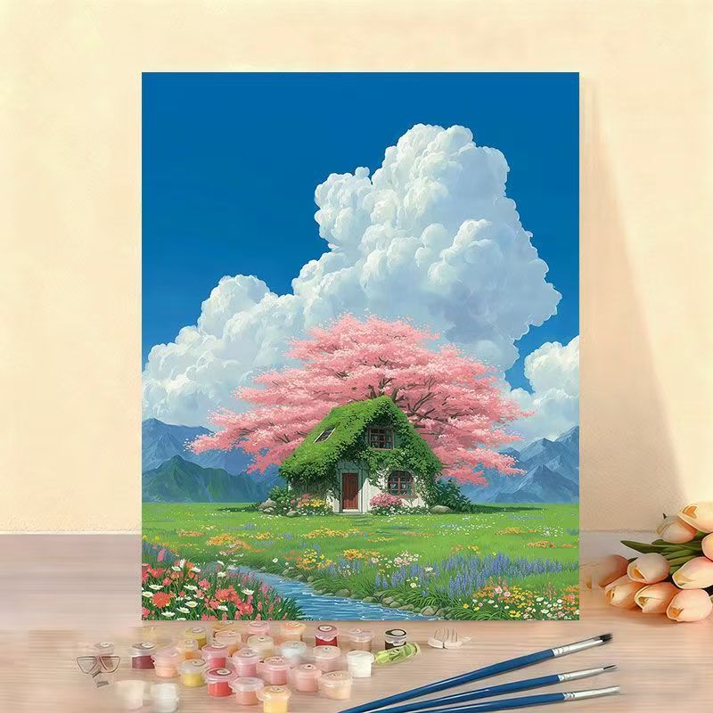 DIY Landschaft Painting nach Zahlen Kunstkit Karnz