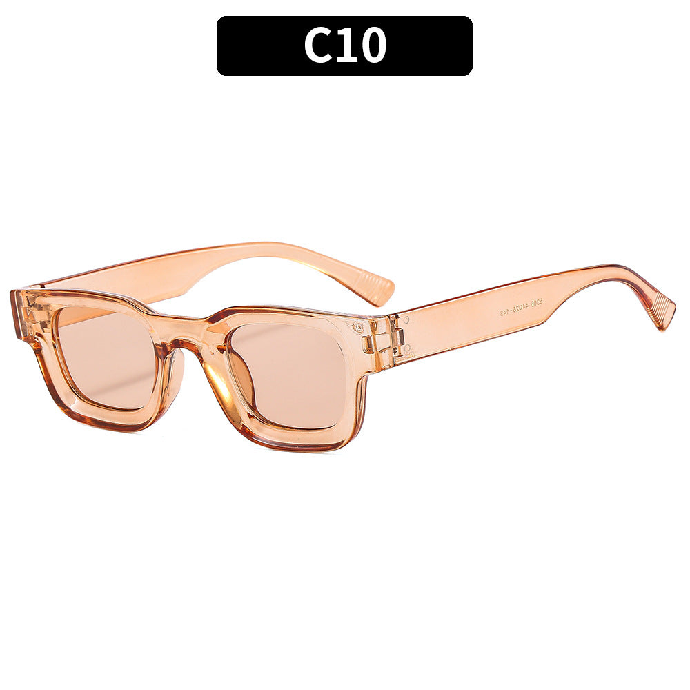 Geometrische transparente Rahmensonnenbrille