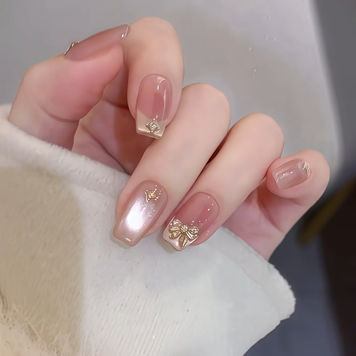 Künstliche Kunstnägel mit Eleganten Glitzerdetails Karnz