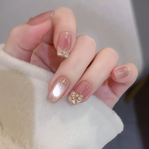 Künstliche Kunstnägel mit Eleganten Glitzerdetails Karnz