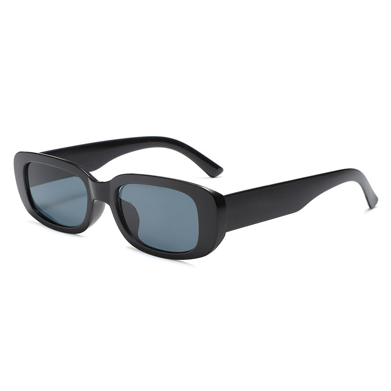 Damen Modische rechteckige Sonnenbrille mit verstellbaren Nasenstege Karnz