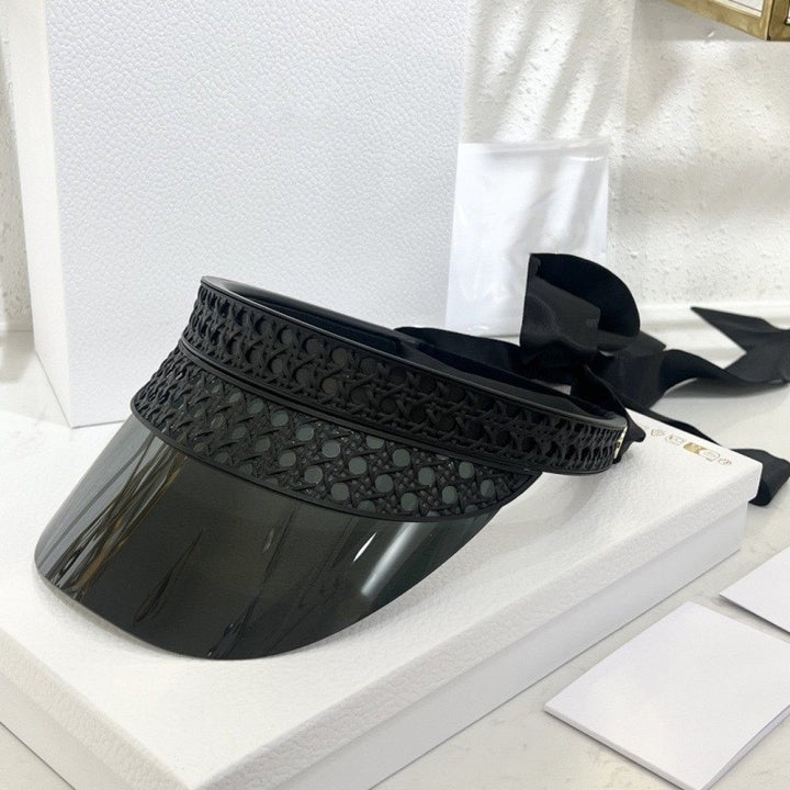 Damen modische Sonnenblende mit dekorativem Band Karnz