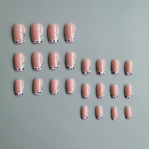 Dekoratives French Tip Nagelkunst Set