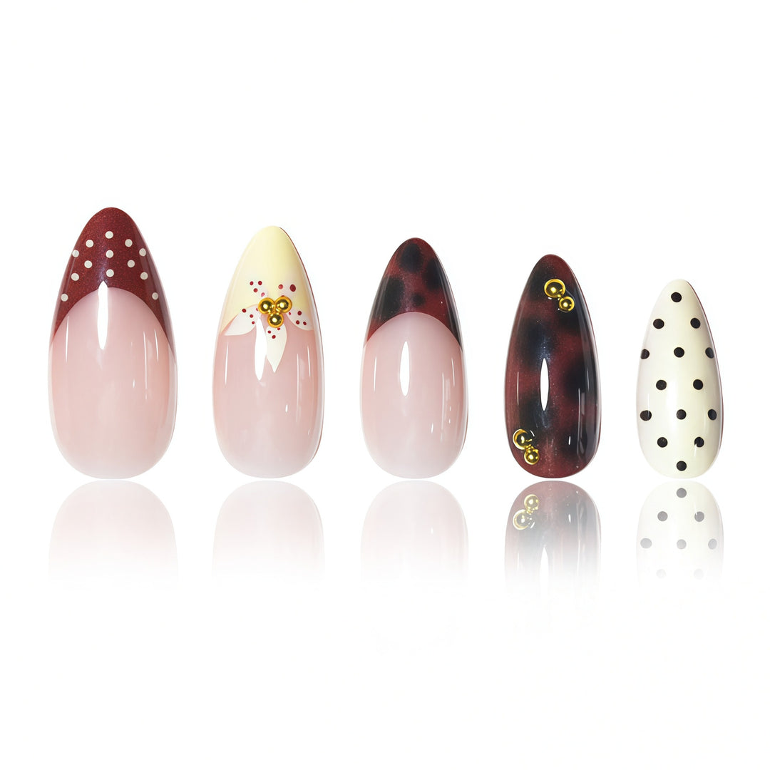 Künstlerische Blumengel-Nagelverlängerungen Karnz