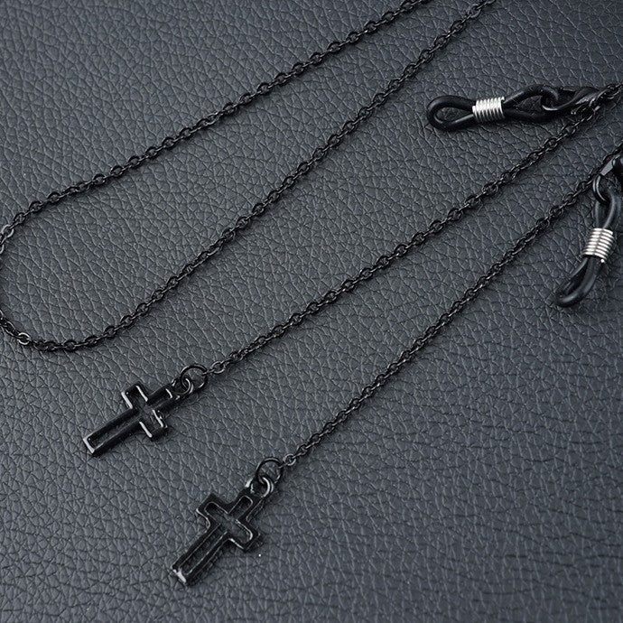 Brillen Kette mit Kreuz Anhängern Karnz