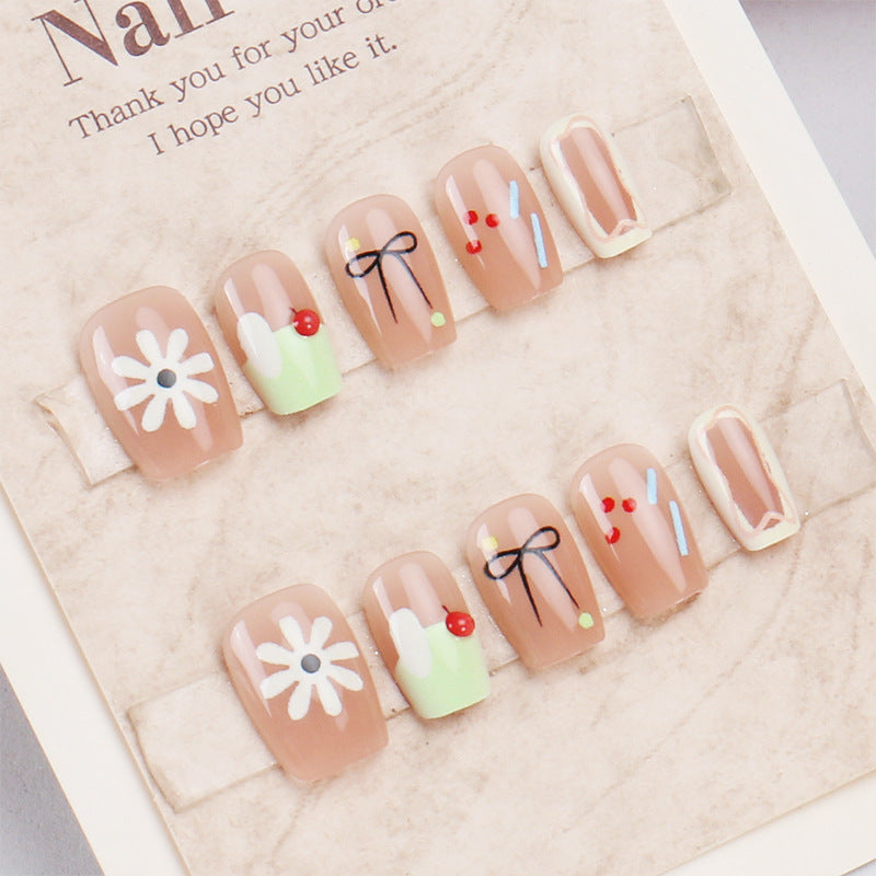 Blumenmuster Drucknägel Set Karnz