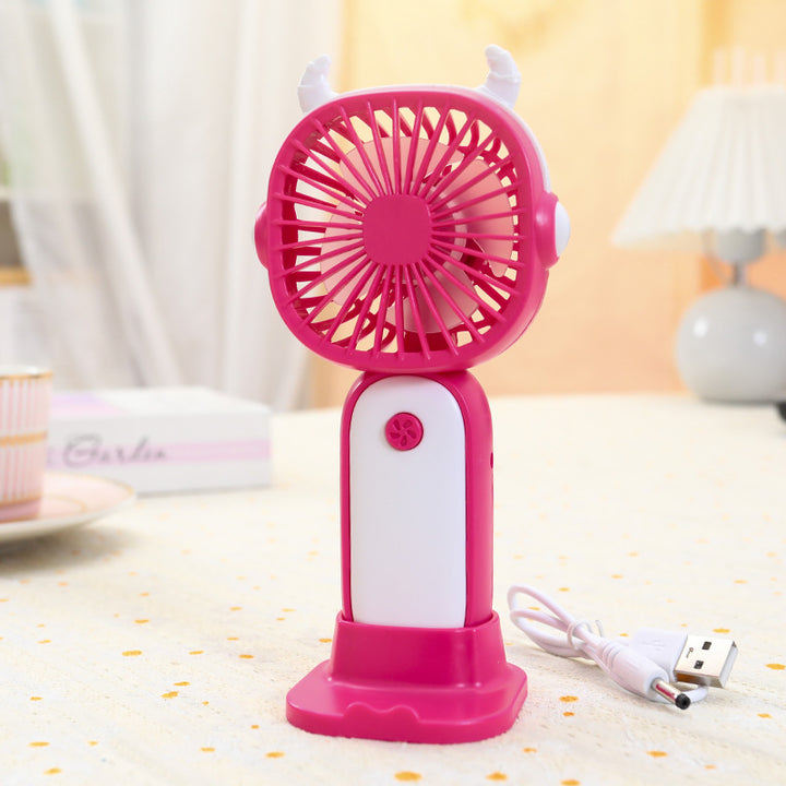 Damen Tragbarer Handventilator im verspielten Teufelsdesign Karnz