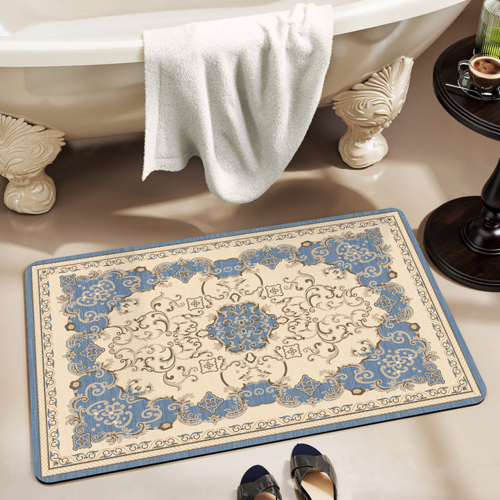 Elegante Blumenmuster-Badematte Karnz