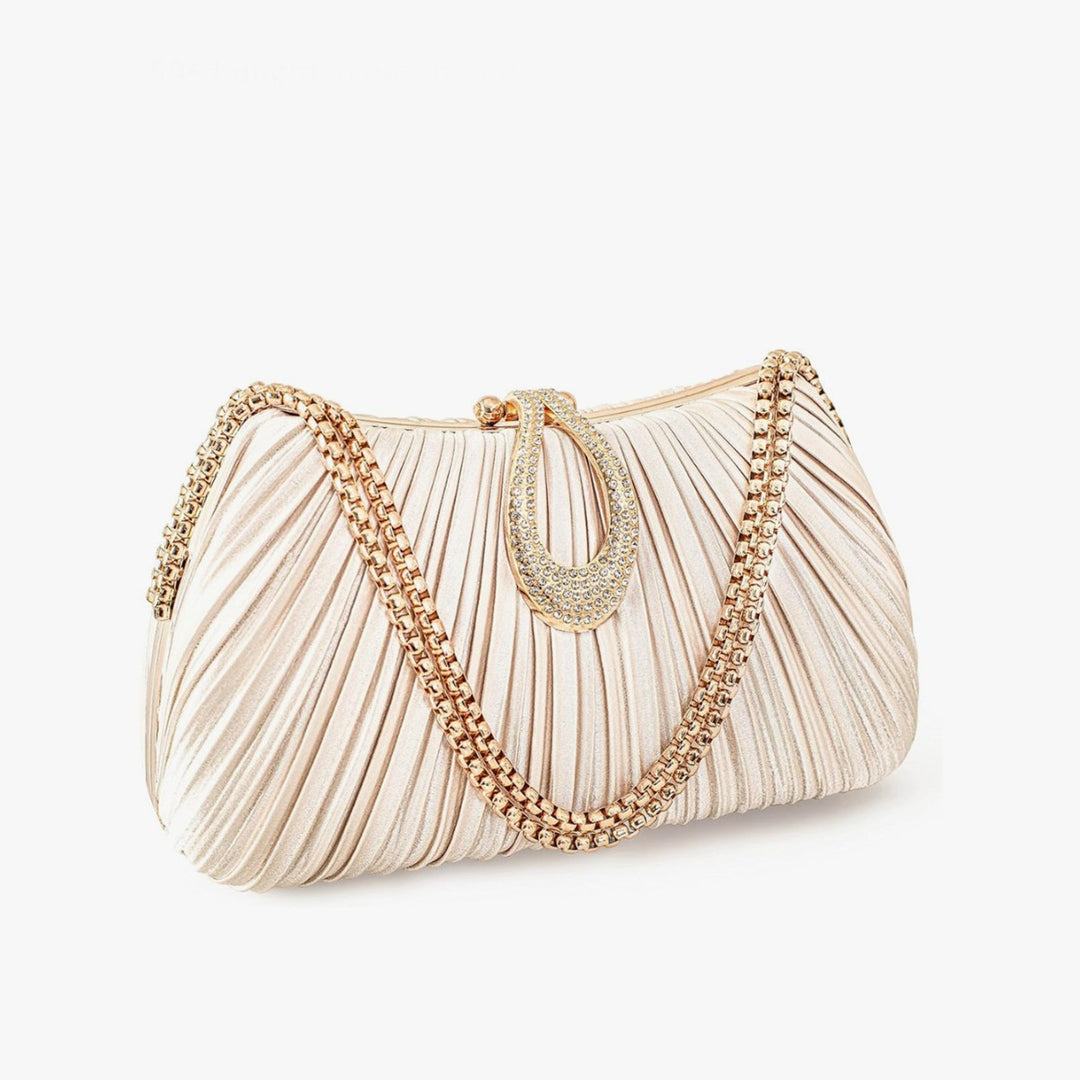 Luxuriöse plissierte Abend-Clutch