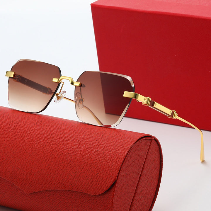 Damen modische Sonnenbrille mit stylischem quadratischen Rahmen Karnz