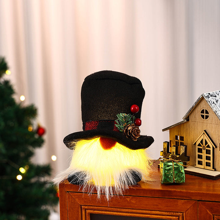 Beleuchtete Weihnachtsmann Figur Karnz