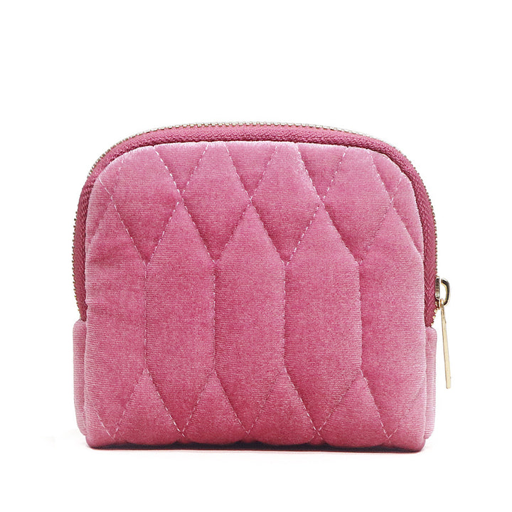 Luxuriöse gesteppte Samt-Make-up-Tasche