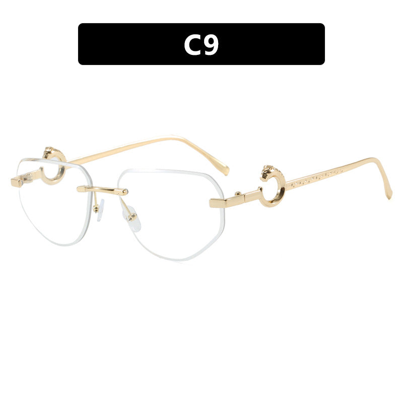 Damen trendige schicke Sonnenbrille im modernen Design mit filigranem Metallrahmen Karnz