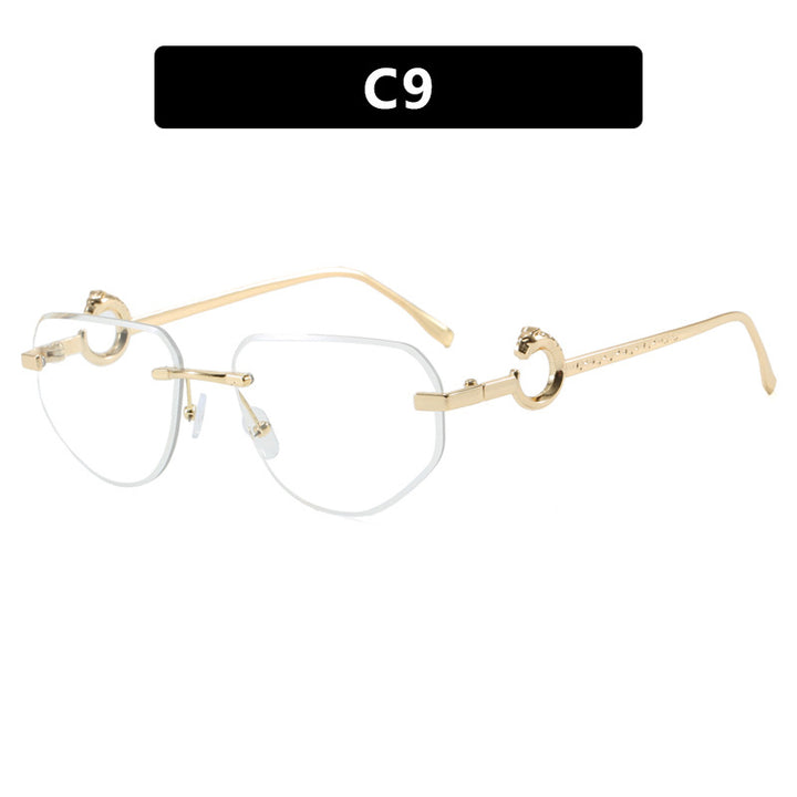 Damen trendige schicke Sonnenbrille im modernen Design mit filigranem Metallrahmen Karnz