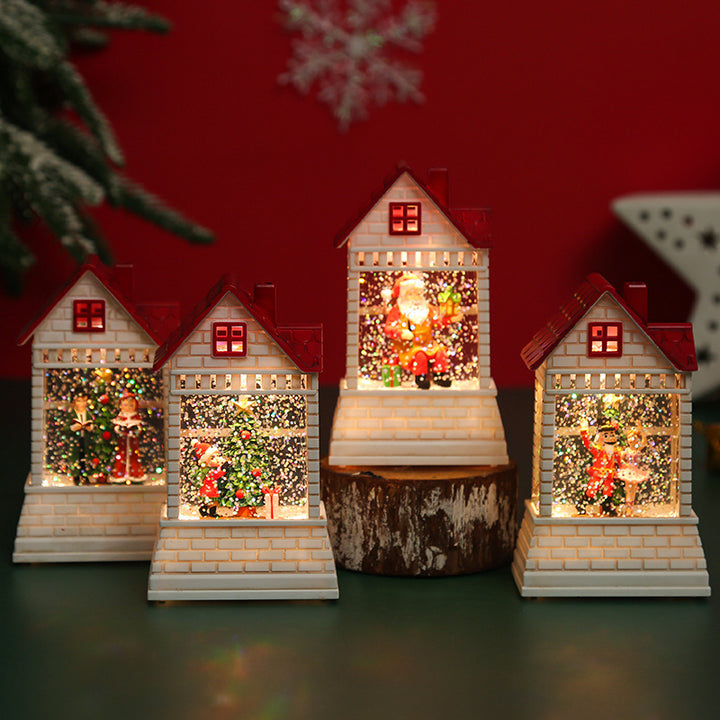 Beleuchtetes Weihnachtsdorf mit beweglichen Figuren Karnz