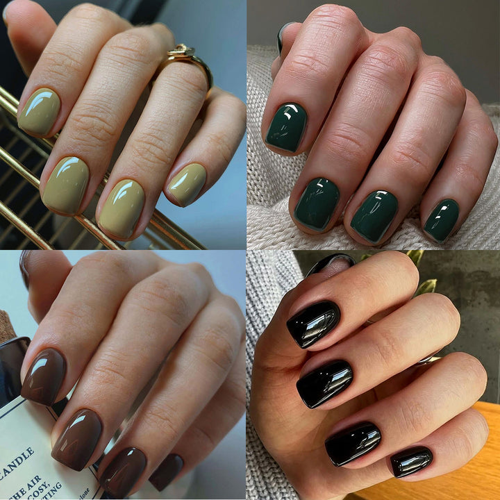 Elegantes glänzendes quadratisches Nagelset Karnz